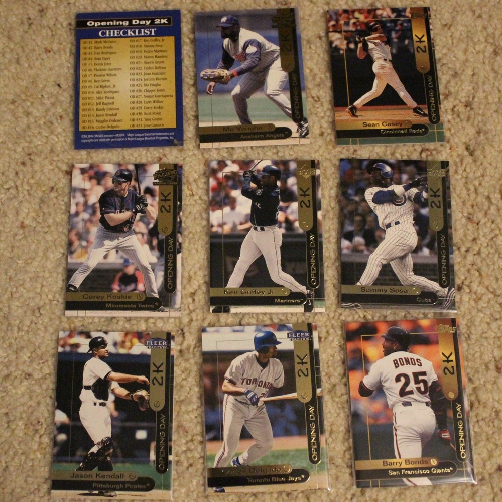 2000 Opening Day 2K Baseball Card Lot Griffey Bonds Sosa Kmart Exclusive 8pc